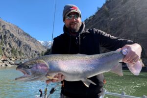 36-inch Steelhead caught from Mackay Bar Ram House Lodge